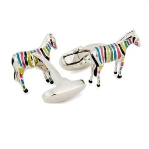 NWOT Paul Smith Zebra Silver-tone Cufflinks